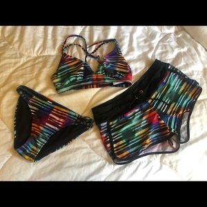 Athleta Swimwear Bikini - MulticolorAbstract Print